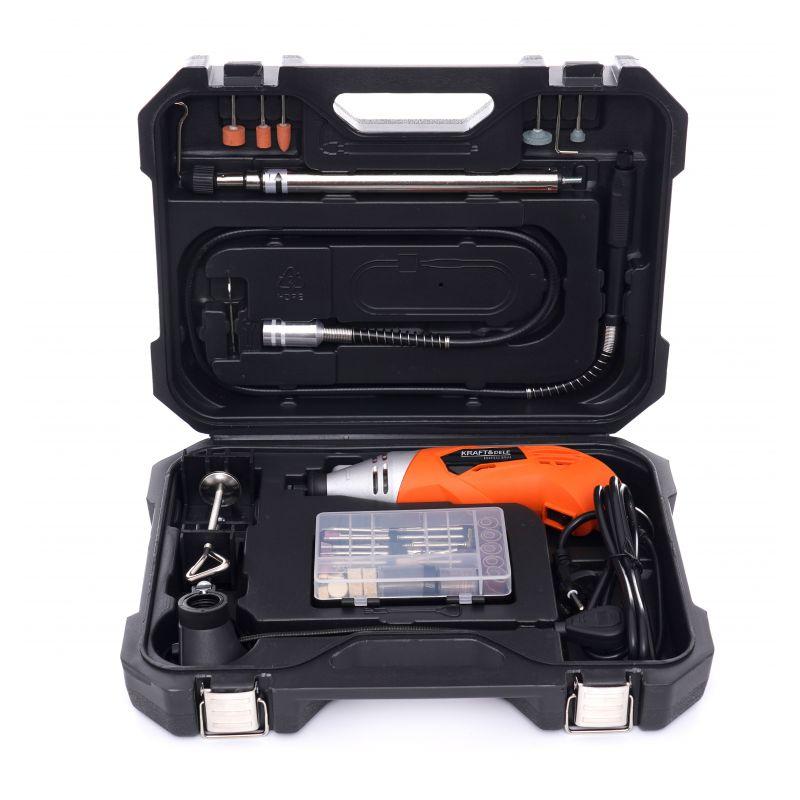 Електрична багатофункціональна міні шліфмашина (гравер) 270 Вт з аксесуарами 126 од. Kraft & Dele KD10752, фото 1