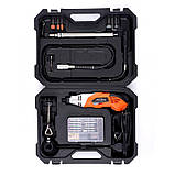 Електрична багатофункціональна міні шліфмашина (гравер) 270 Вт з аксесуарами 126 од. Kraft & Dele KD10752, фото 4