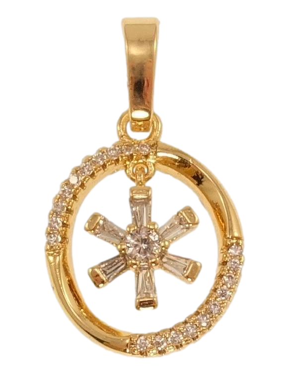 Кулон Xuping Позолота 18K "Кристальна зірочка в колечку"