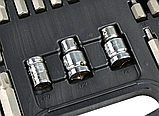 Набір біт Torx, Ribe, Hex, Spline, 75 шт 1/2", 3/8" Geko G10036 в кейсі, фото 3
