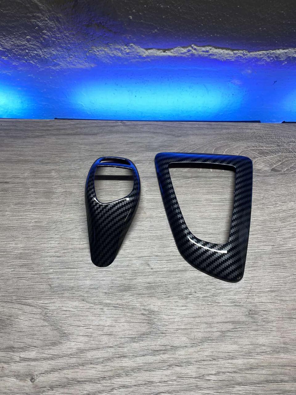 Накладка на ручку та АКПП Carbon BMW F10 F20 F30 11-19 Накладка селектора акпп БМВ 11-19-Карбон, фото 1