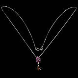 Підвіс. Натуральний опал і родоліт гранат. Срібло 925., фото 2