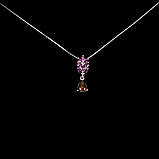 Підвіс. Натуральний опал і родоліт гранат. Срібло 925., фото 3