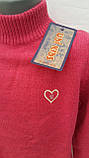 Светер вовняний на дівчинку 110-116 зросту комір стійка Корал, фото 2