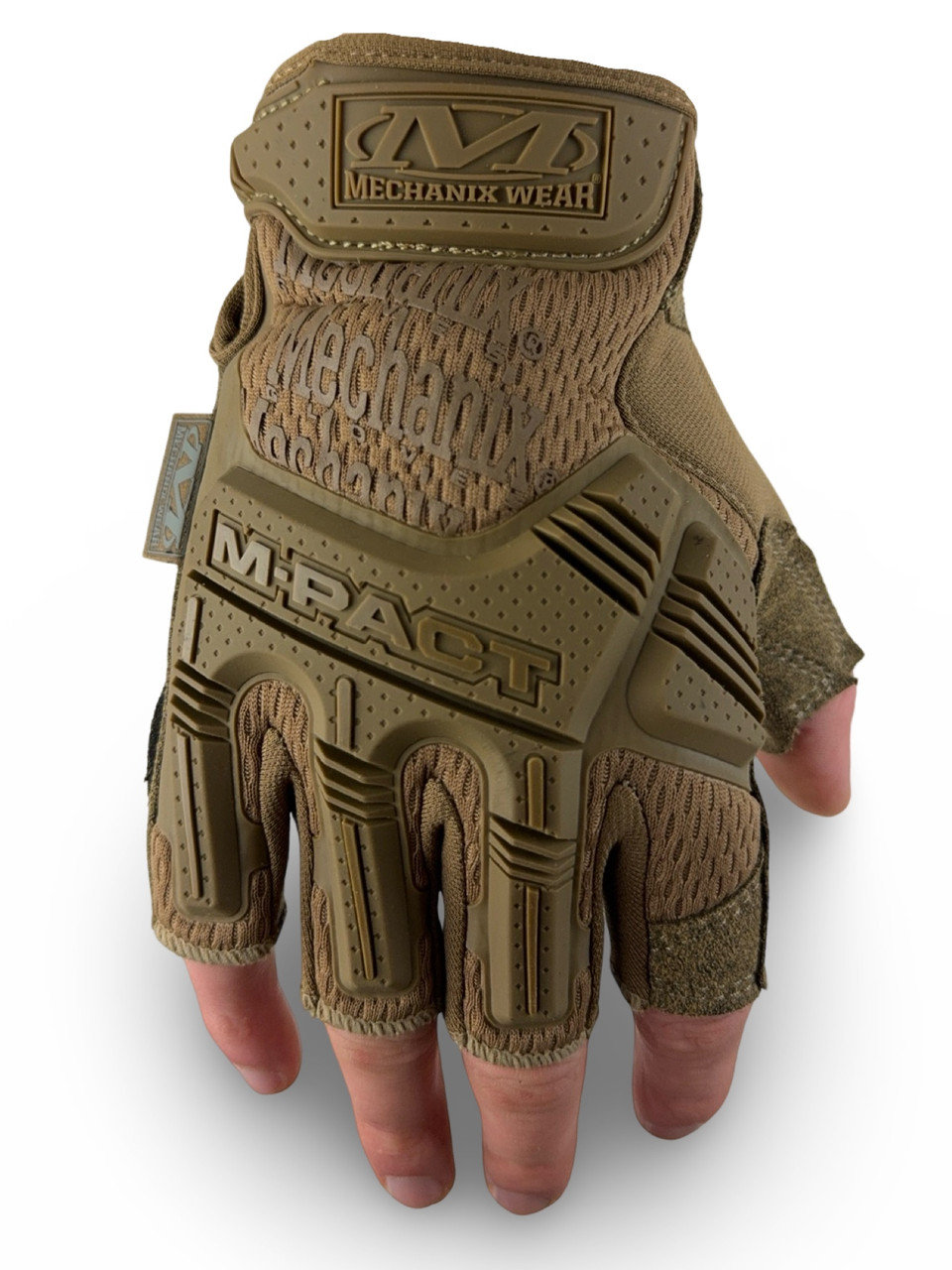 Тактичні безпалі рукавички MECHANIX M-PACT® Fingerless Койот Розмір M