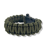 Браслет паракорд зі свистком Олива розмір М, фото 2