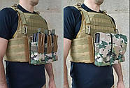 Підсумок під 6 магазинів АК/РПК потрійний Мультикам (MOLLE, підсумок на розвантаження, жилет, РПС), фото 4