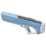 Великий водний автомат Electric Water Gun з великим акумулятором 7.4 V, ручне завантаження води, Блакитний, фото 11