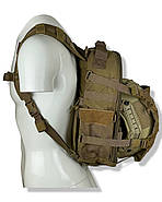 Рюкзак тактичний штурмовий з клапаном для шолома Warrior Spirit Койот, фото 5