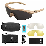 ТАКТИЧЕСКИЕ ОЧКИ 5.11 AILERON SHIELD С 3 ЛИНЗАМИ Койот, фото 3