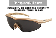 ТАКТИЧЕСКИЕ ОЧКИ 5.11 AILERON SHIELD С 3 ЛИНЗАМИ Койот, фото 8