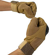 Тактичні рукавички розмір XL Койот, фото 2