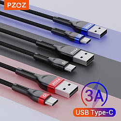 Кабель PZOZ Cable Type-C 3A для заряджання та передачі даних 1м / 1шт