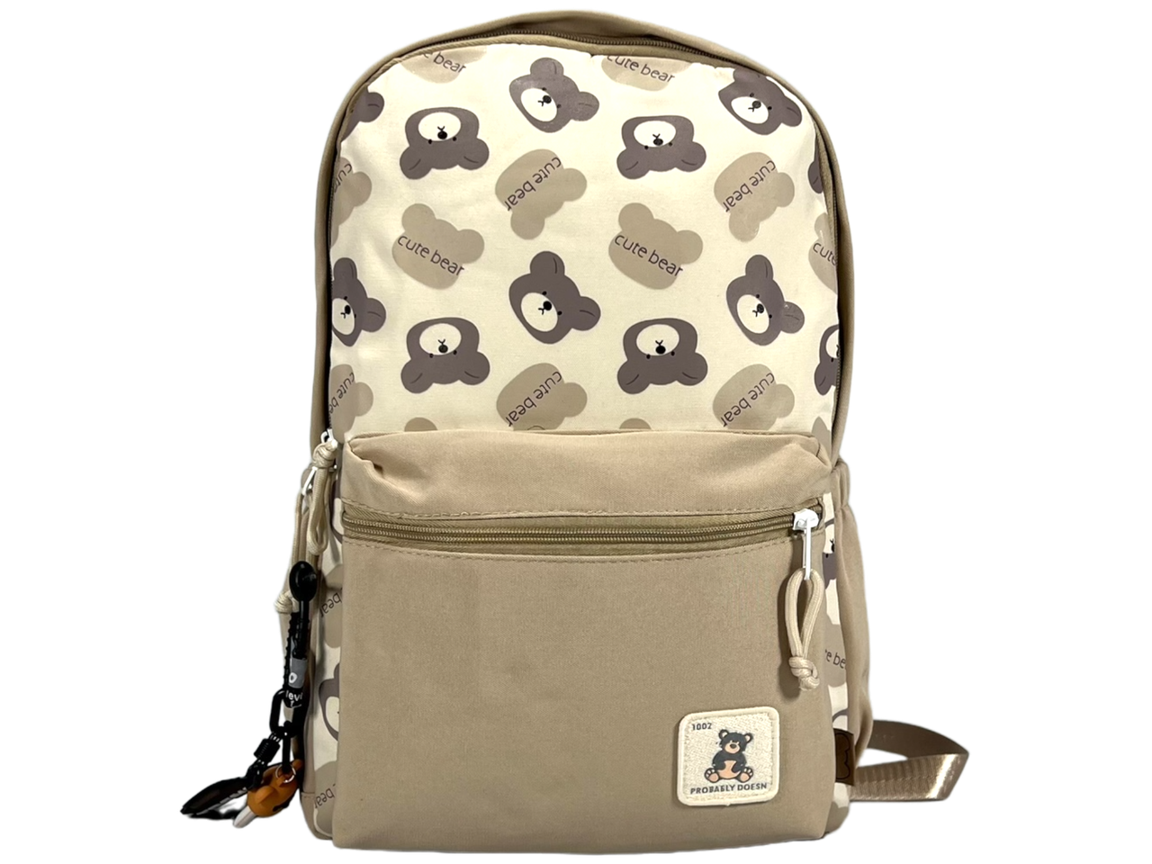 Міський рюкзак на два віділеня, колір бежевий, 15 л, кишення для ноутбука, фото 1