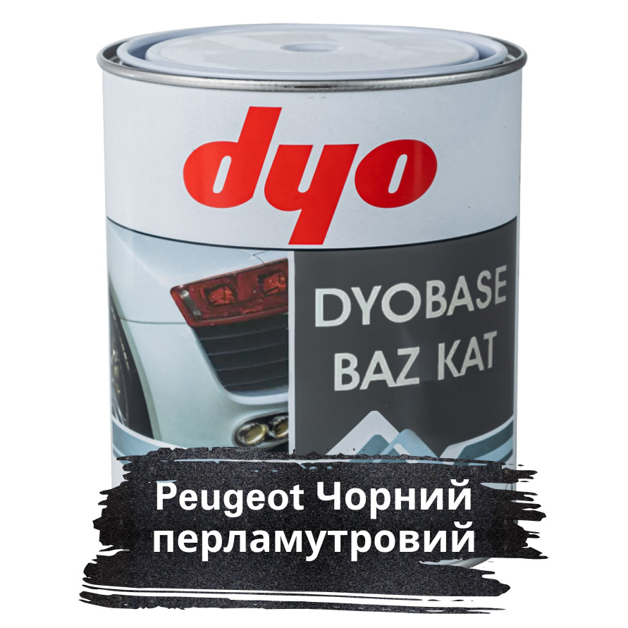Peugeot Чорний перламутровий Фарба металік база DYO 1 л, фото 1