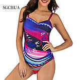 Жіночий суцільний (злитий, закритий) купальник р.XL (50-52), фото 4