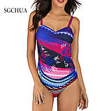 Жіночий суцільний (злитий, закритий) купальник р.XL (50-52), фото 5