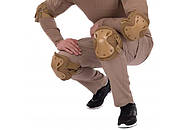 Тактичні наколінники та налокітники T-Pads захисні анатомічної форми олива EF-2810, Койот, фото 3