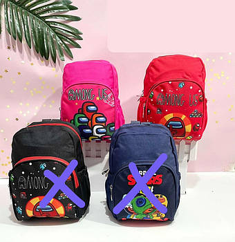 Рюкзак яскравий на блискавці з кишенею 26*20 см модний принт у різних варіантах Nina