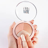 Палітра для контурингу Golden Rose Nude Look Baked Trio Face Powder 3 в 1, 9,5 г