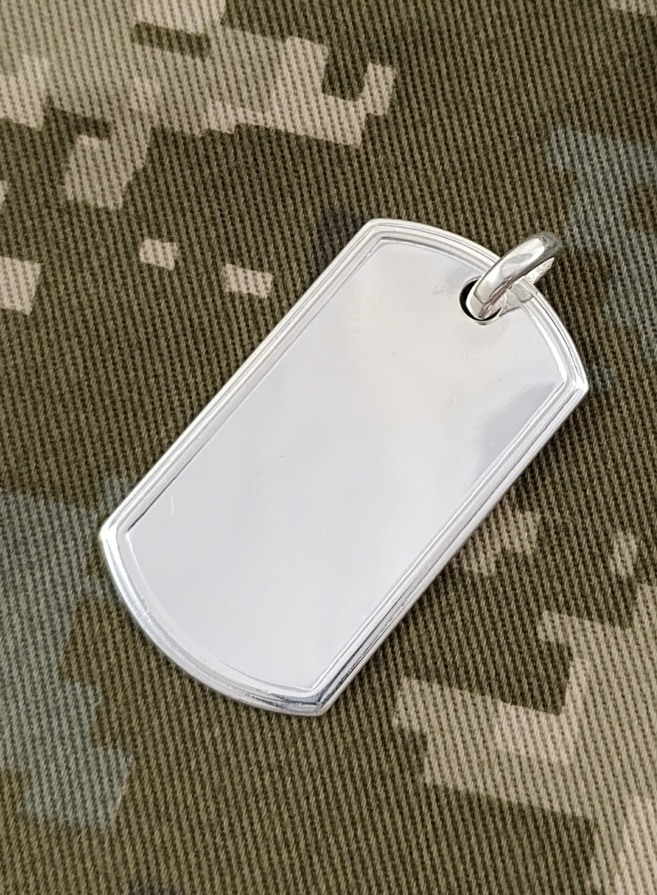 Жетон армійський срібний під гравіювання АЖСК-б, фото 1