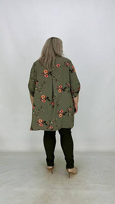 Подовжена вільна туніка-сорочка "Софі" 62-64 66-68, фото 4