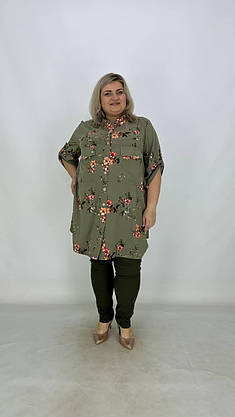 Подовжена вільна туніка-сорочка "Софі" 62-64 66-68, фото 5