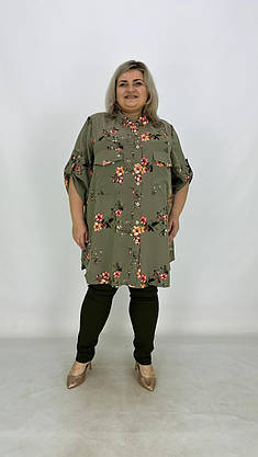 Подовжена вільна туніка-сорочка "Софі" 62-64 66-68, фото 3