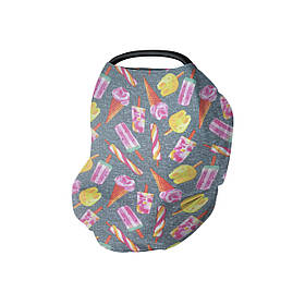 Мілк Снуд (шарф для годування груддю) Minikin сіро - рожевий