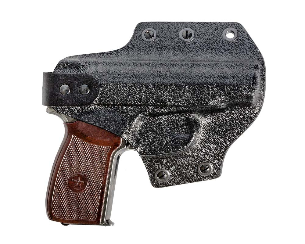 Кобура ПК9 пластикова поясна для ПМ Чорна, фото 1