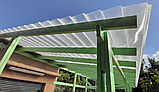 Навіс із профільного монолітного полікарбонату прозорий, фото 3