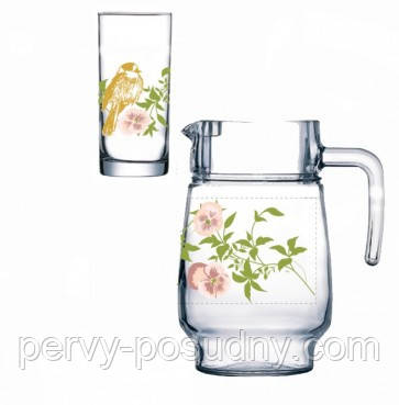Набір із 7 предметів Luminarc Olivia Blue Q4807 глечик 1,8 л+ 6 склянок 270 мл Latone Drinkware