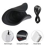 Вібратор 2в1 для чоловічої мастурбації, Силіконова насадка на член, Інтимні іграшки, фото 5