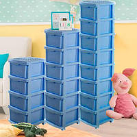 Пластиковий комод для кухні Пластиковий комод на 3-8 ящиків Rotang R-plastic Блакитний