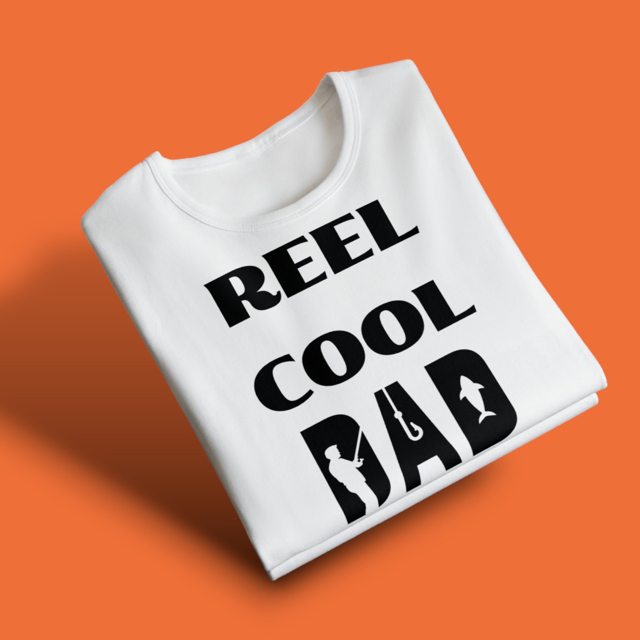 "Reel cool dad" футболка для тата, біла, фото 1