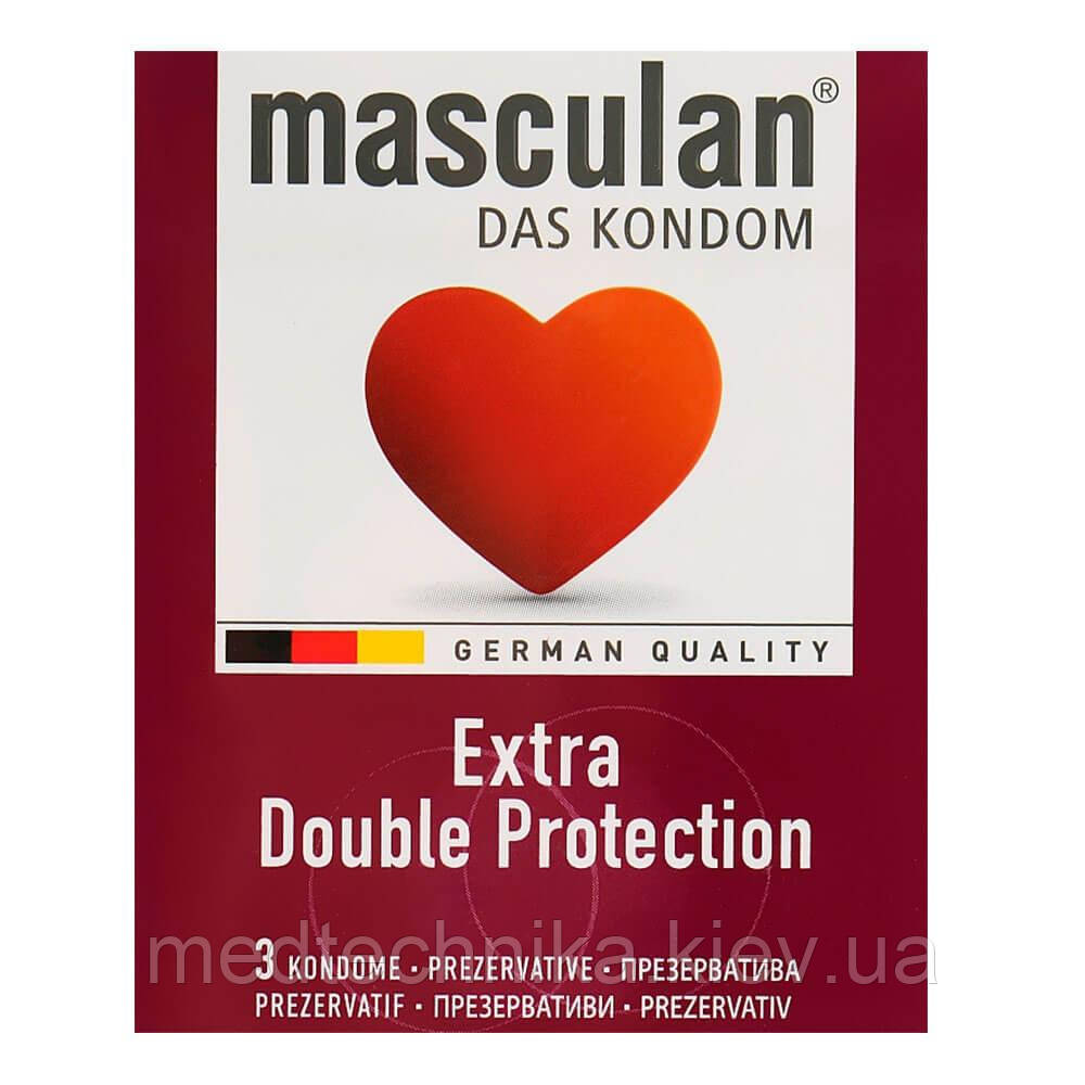 Презервативи Extra Double Protection, 3 шт, Masculan, фото 1