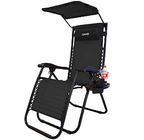 Розкладне садове крісло шезлонг DMS GLS-120B Black