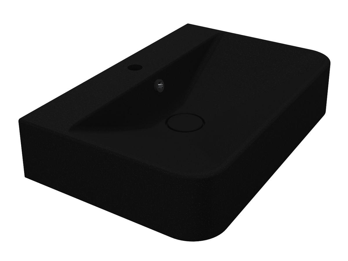 Умивальник CHAMONIX MIRASTONE BLACK Miraggio