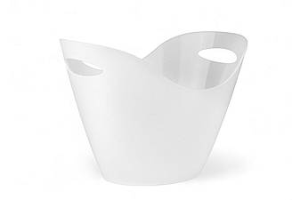 Відро для льоду з ручками з полістиролу біле матове 7 л