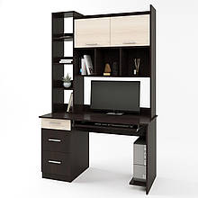 Комп'ютерний стіл з полицями Еверест Школяр-6 венге/дуб молочний (DTM-2149)