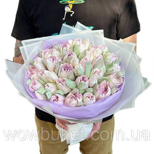 Букет из зефира Зефирный букет Сладкий букет Букет для мамы Букет ...