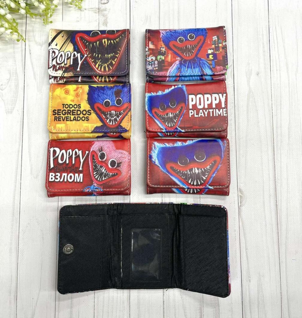 Дитячий гаманець Хагі Ваги 8,5*12,5 см на магніті принт Huggy Wuggy Poppy Playtime Nina