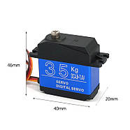 Цифровий металевий сервопривід 180° DS3235 робоче зусилля 35 кг, фото 3