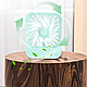 Мінівентилятор з акумулятором портативний Ultra-Thin Table Fan НАСТОВНИЙ ВЕНТИЛЯТОР із заряджанням USB, фото 5