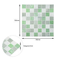 Панель стінова 3D 700х700х4мм мозаїка зелена (D) SW-00002010, фото 4