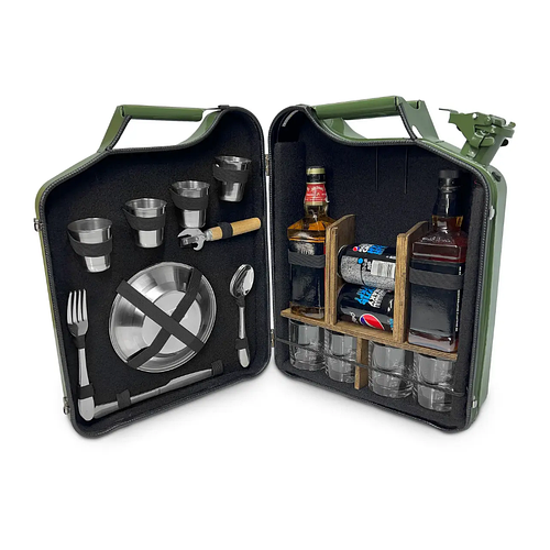 Большая канистра Бар 20л. болотная с посудой | Сейф для алкоголя (ID ...