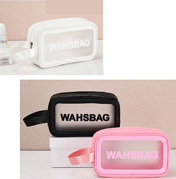 Косметичка силіконова прозора 26*16 см на блискавці WashBag у різних кольорах Nina