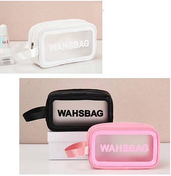 Косметичка силіконова прозора 22*13 см на блискавці WashBag у різних кольорах Nina