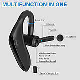 Bluetooth-гарнітура, бездротова гарнітура з подвійним мікрофоном та USB-ключом для комп'ютера, час розмови 45H, фото 3