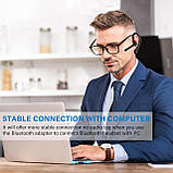 Bluetooth-гарнітура, бездротова гарнітура з подвійним мікрофоном та USB-ключом для комп'ютера, час розмови 45H, фото 7